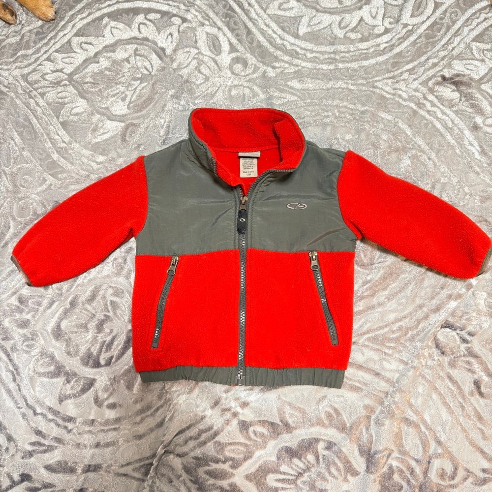 Champion C9 Baby Boys' Red & Gray Fleece Full-Zip Jacket - Size 12M - Picture 7 of 10